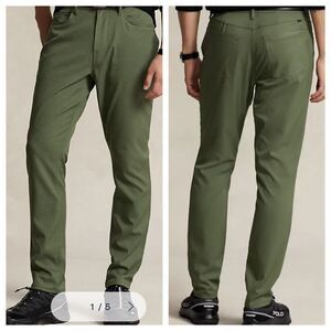 NEW Polo Ralph Lauren Mens Slim Fit Performance Chino Pants Green Stretch 40/32